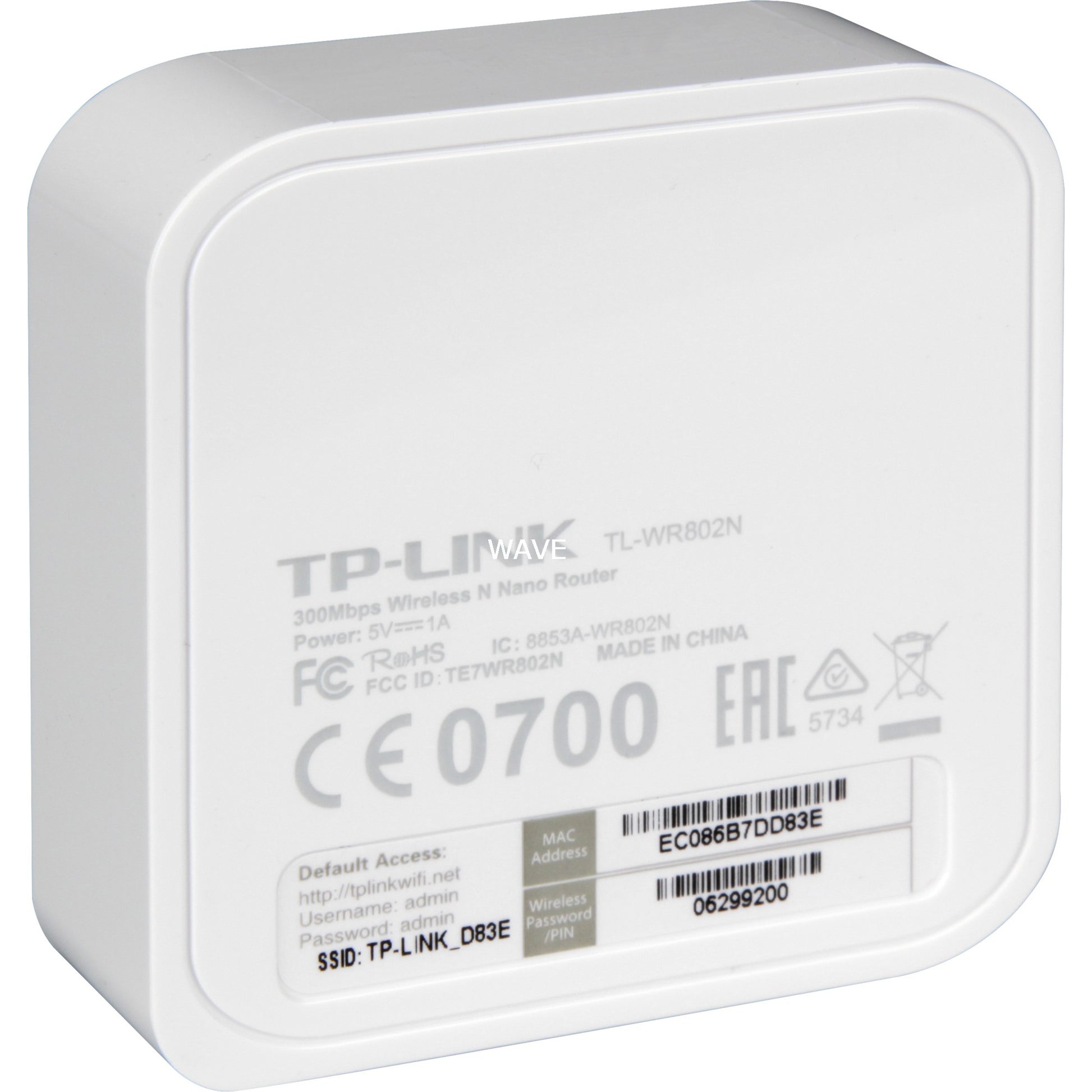TP-Link TL-WR802N Drahtloser N-Nano-Router 300Mbps