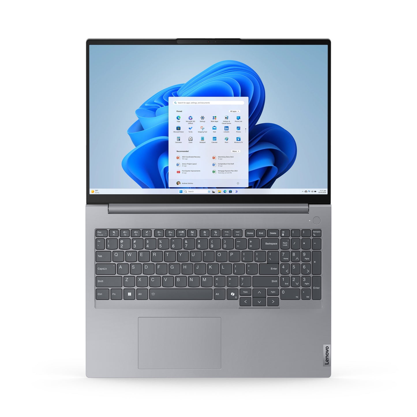 Lenovo Thinkbook 16 Gen 7 (21mw0081mh) 16 Laptop (grau | Ryzen 5 7535hs | Radeon 660m | 16 GB | 512 GB SSD)