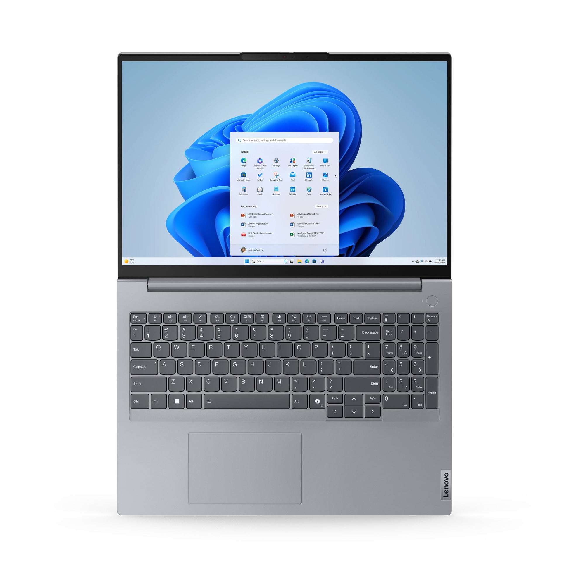 Lenovo Thinkbook 16 Gen 7 (21mw0081mh) 16 Laptop (grau | Ryzen 5 7535hs | Radeon 660m | 16 GB | 512 GB SSD)