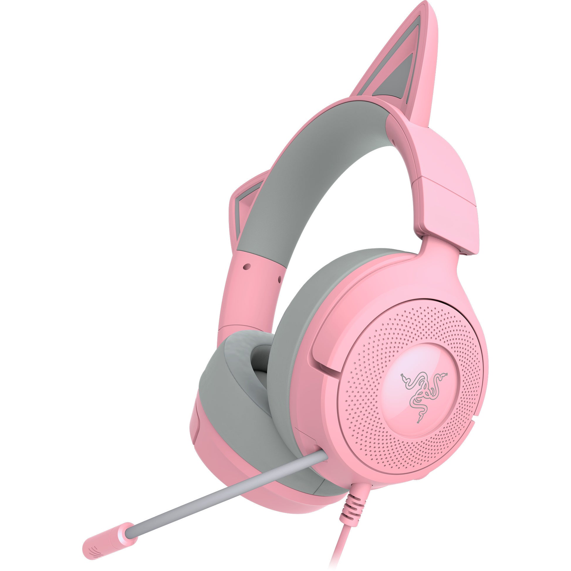 Razer Kraken Kitty V3 X Quartz Over-Ear-Gaming-Headset (Rosa Grau)