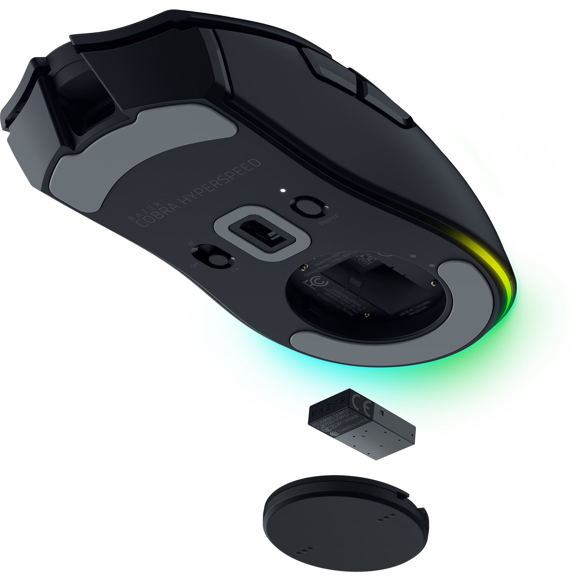 Razer Cobra Hyperspeed Gaming-Maus (schwarz, 26.000 dpi, RGB, 2,4 GHz Bluetooth USB)