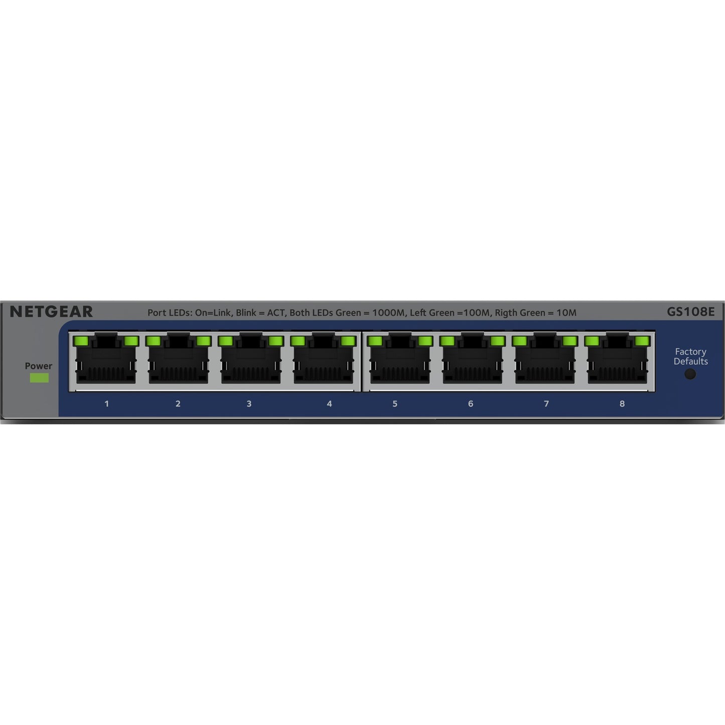 Netgear 8-Fever Gigabit Plus-Switch (GS108E-400EEUs)