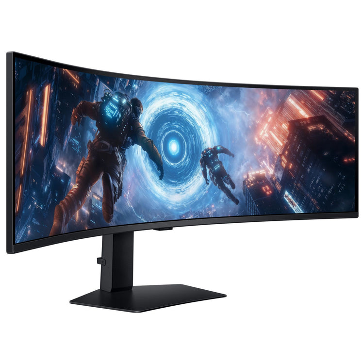 Samsung Odyssey G9 S49FG914EU 49 gebogener Ultrawide-Gaming-Monitor (Schwarz, 2x HDMI, 1x DisplayPort, USB, AMD FreeSync, 144 Hz)