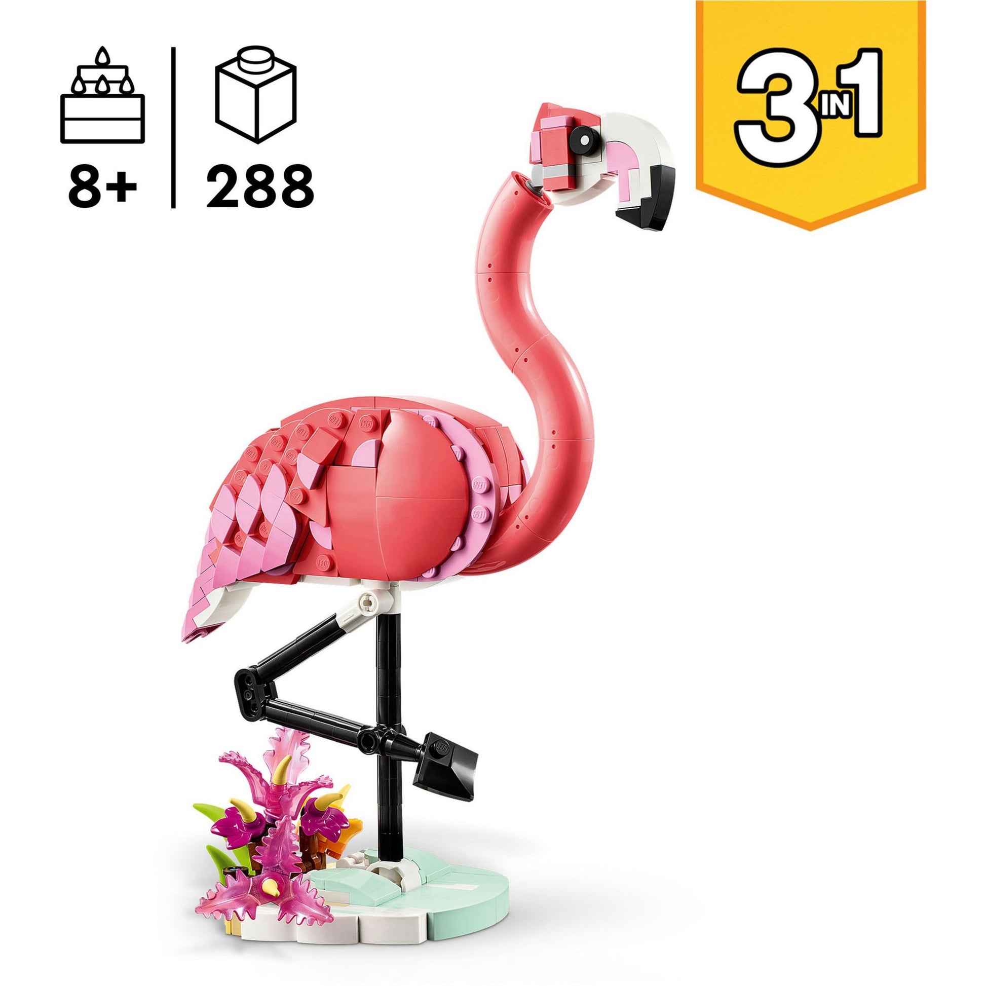 Lego -Schöpfer 31170 Wildtiere rosa Flamingo