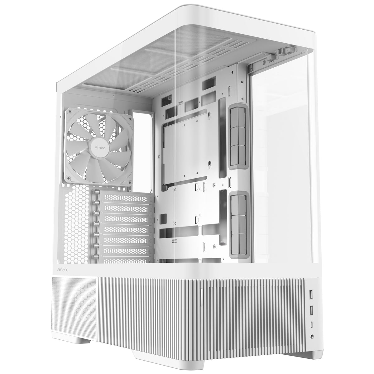 Antec C6 Curve Air Midi-Tower-Gehäuse (weiß | 2x USB-A | 1x USB-C | gehärtetes Glas)