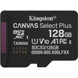 Kingston Canvas Select Plus 128 GB MicroSDXC-Speicherkarte (schwarz, UHS-I U1, Klasse 10, V10) - afbeelding 1