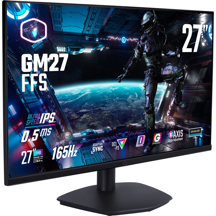 Cooler Master GM27-FFS 27 Gaming-Monitor (schwarz, 2x HDMI, 2x DisplayPort, Free-Sync, G-Sync, 165 Hz)