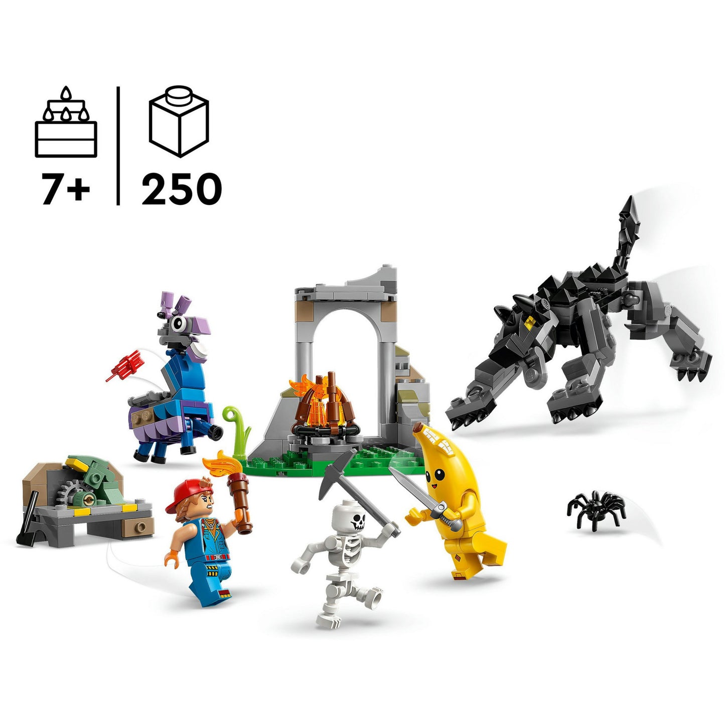 LEGO 77075 Fortnite Peely und Sparkplugs Camp
