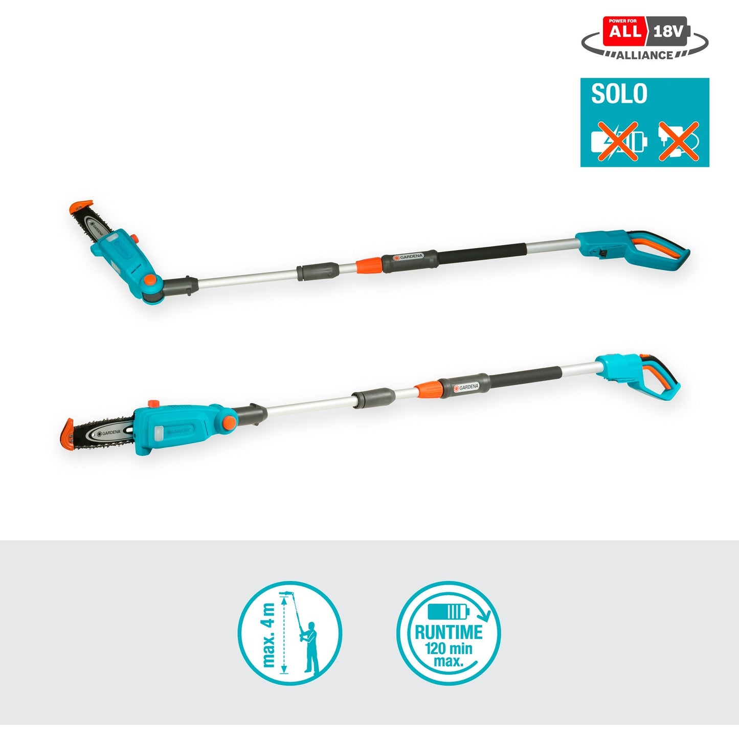 Gartenbatterie Teleskop -Schnittschicht TCS 20 18 P4a Solo