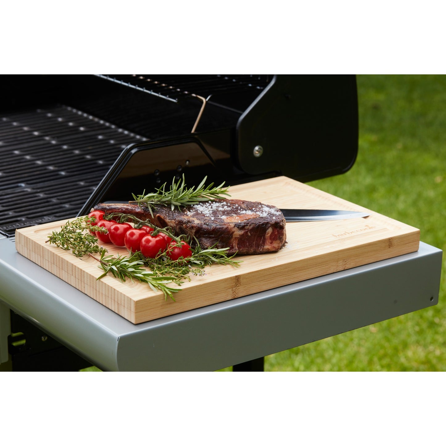 Grill -Schneidebrett von Bambus mit Saftkanal