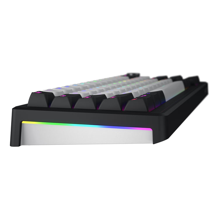 Hator Skyfall Mag Ultima 8K Wireless, Gaming-Tastatur (schwarz, US-Layout, Hator Aurum Ice, 65 %, RGB, Double-Shot PBT, Hot-Swap, 2,4 GHz Bluetooth USB-C)