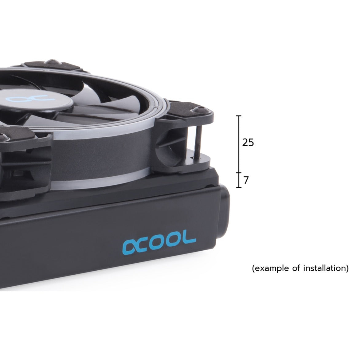 Alphacool Gehäuseentkopplung 120mm (7mm dick) Montagerahmen (schwarz)