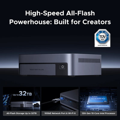 Ugreen nasync dxp480t plus (grau, WLAN, 1x 10GBE, HDMI, Thunderbolt 4 (40 GB s))