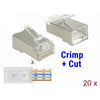 Delock RJ45 Crimp+Cut Plug Cat.6 STP