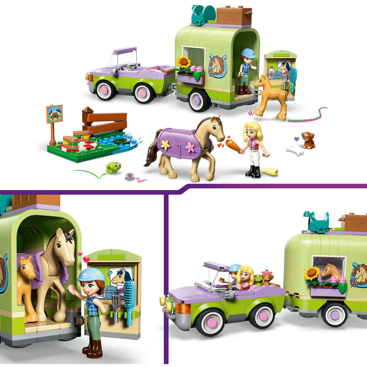 Lego Friends 42695 Anhänger und Pferd und Fohlen