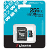 Kingston Leinwand los! plus microSDXC 256 GB Speicherkarte (schwarz, inkl. Adapter, Klasse 10, UHS-I U3, V30, A2)