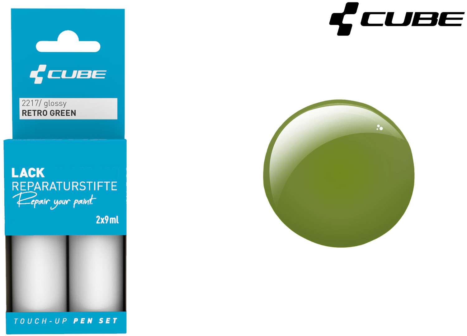 Cube Lackstift-Set Retro-Grün