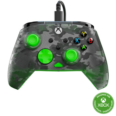 Turtle Beach Rematch Core Wired Controller (Schwarz Grün, Xbox Series X|S, Xbox One, PC)
