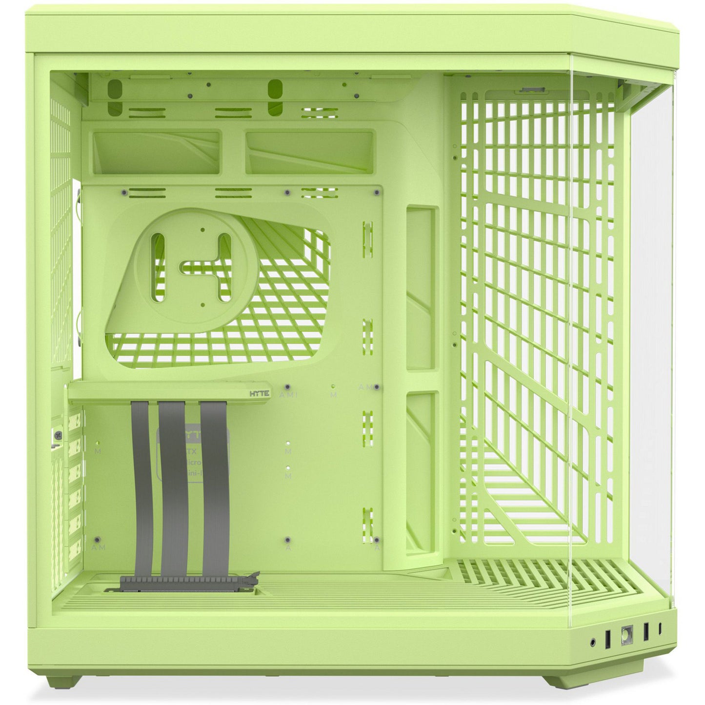 Hyte y70 Midi-Tower-Gehäuse (hellgrün | 2x USB-A | 1x USB-C | gehärtetes Glas)