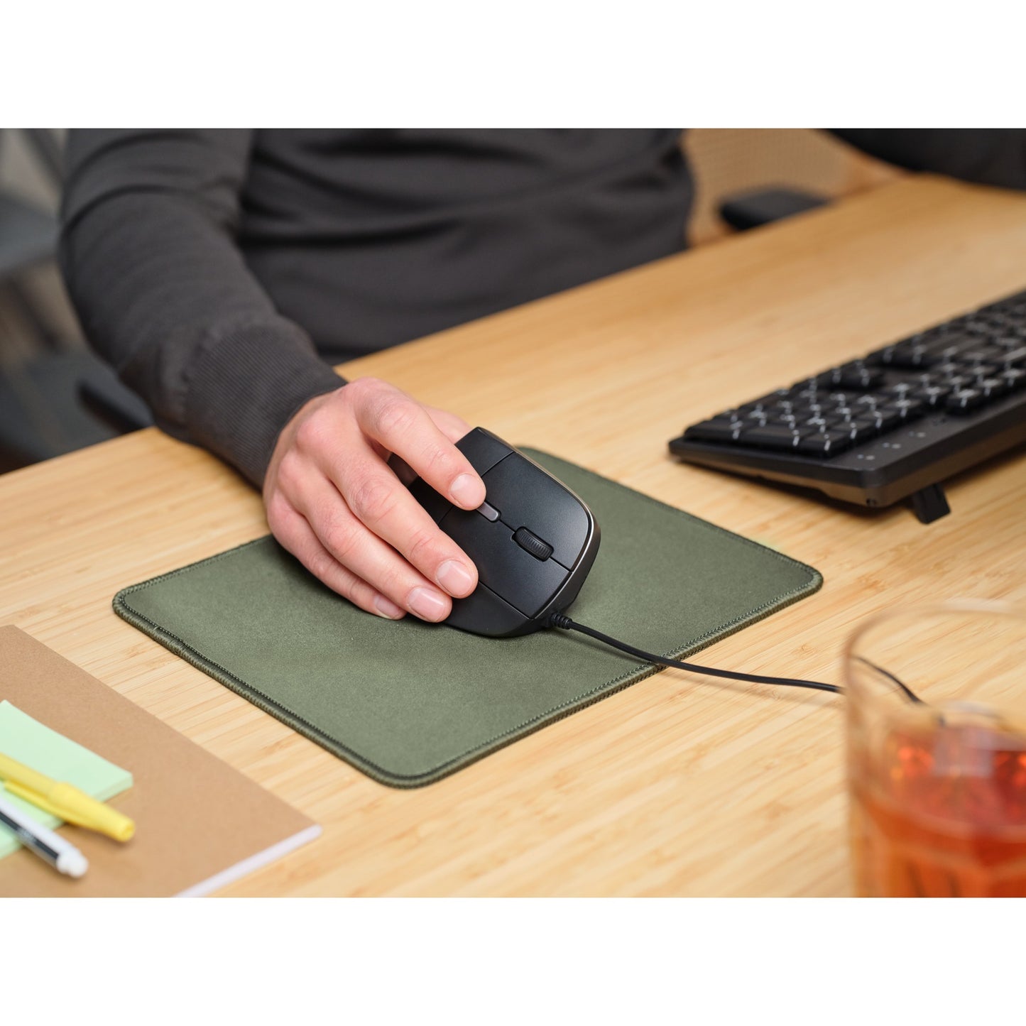 Ergonomische Maus Trust Bayo II (schwarz, 800 dpi – 2.400 dpi)