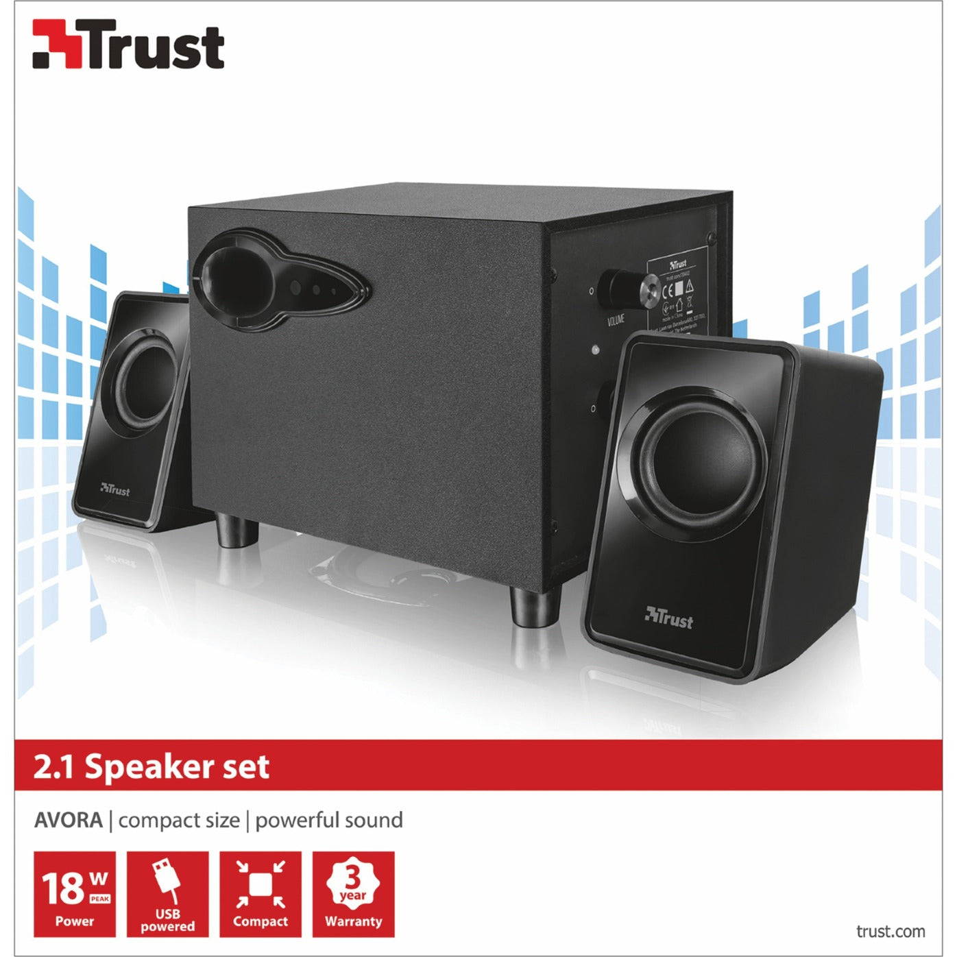 Vertrauen Sie Avora 2.1 Subwoofer -Sprecher Set