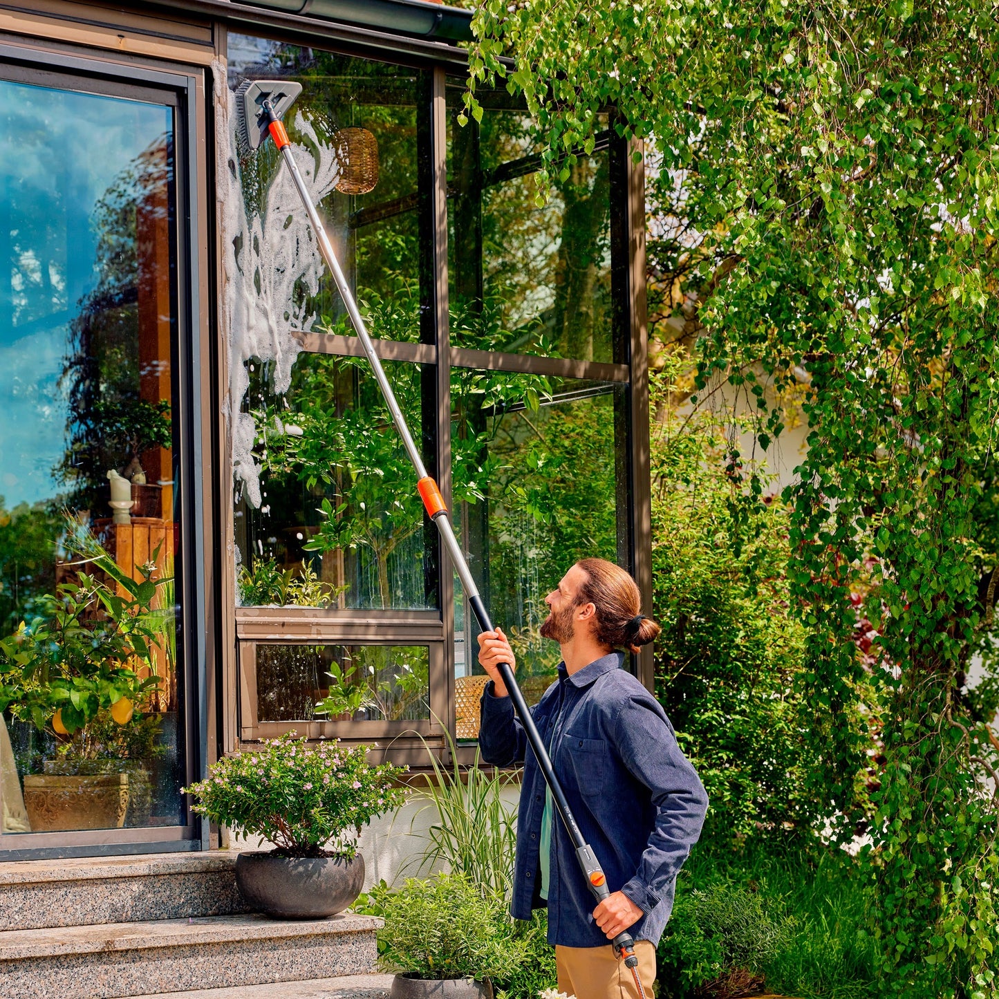 Gardena Cleansystem Teleskopstahl m XL für Verde