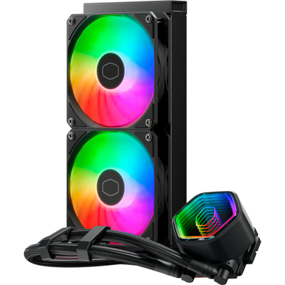 Cooler Master MLW-D24M-A18PA-R1 Masterliquid 240 Core II Argb, 280 mm Kühler, 2x 120 mm, Argb2 Gen 2