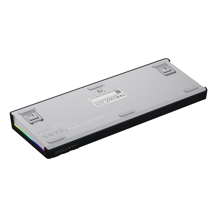 Hator Skyfall Mag Ultima 8K Wireless, Gaming-Tastatur (schwarz, US-Layout, Hator Aurum Ice, 65 %, RGB, Double-Shot PBT, Hot-Swap, 2,4 GHz Bluetooth USB-C)