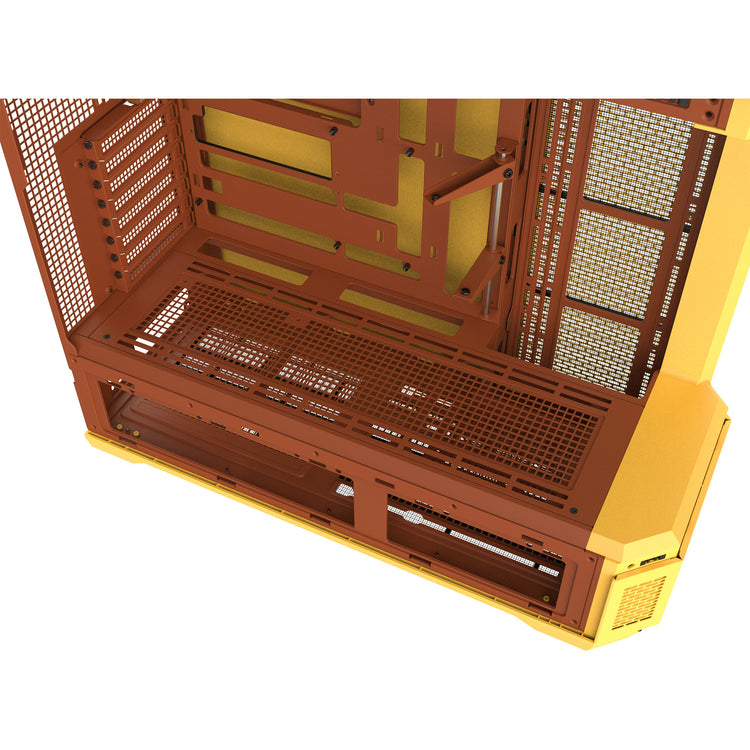 Thermaltake View 600 tg butter caramel Big-Tower-Gehäuse (gelb | 2x USB-A | 1x USB-C | gehärtetes Glas)