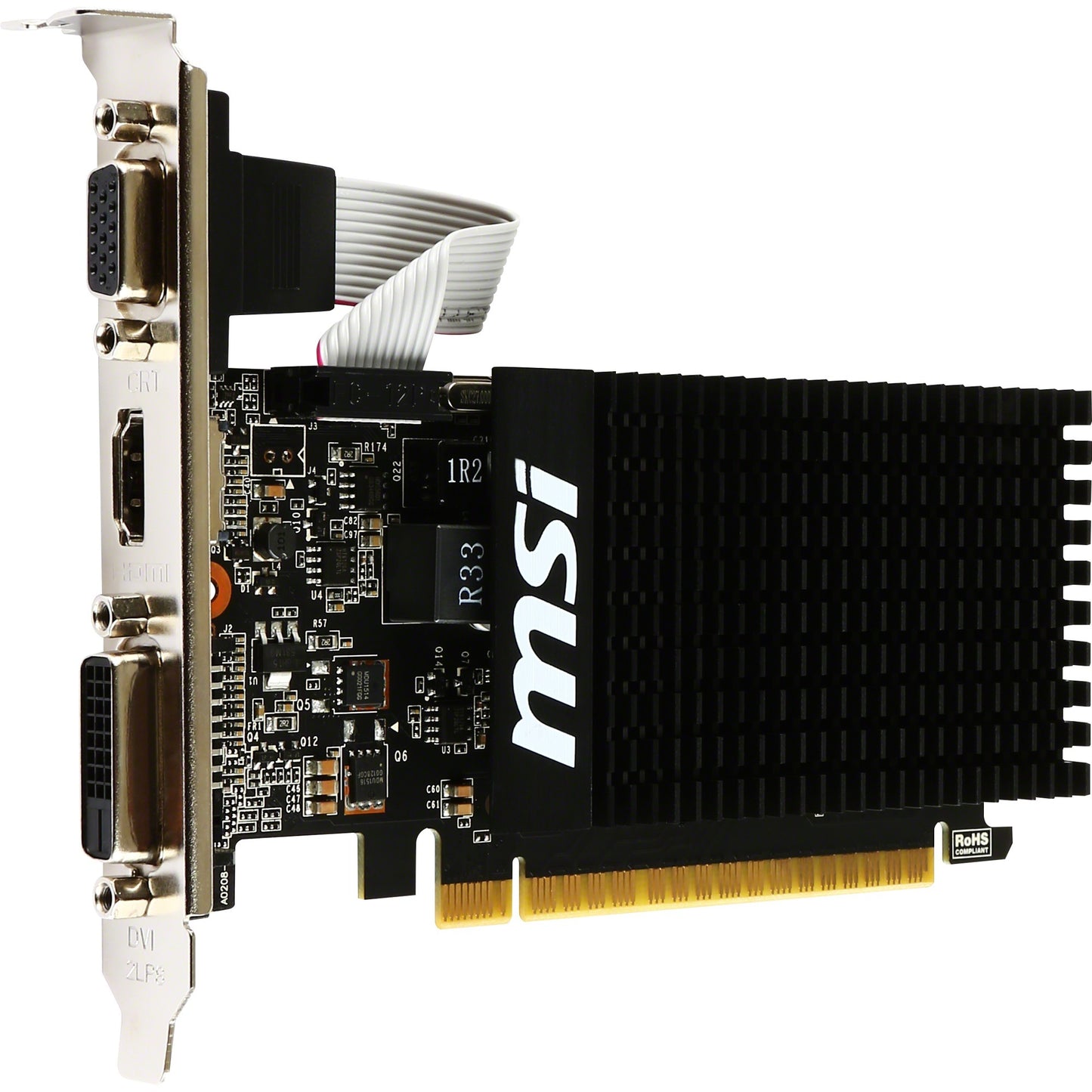 MSI GT 710 2GD3H LP Grafikkarte (VGA, DVI, HDMI, Low Profile)