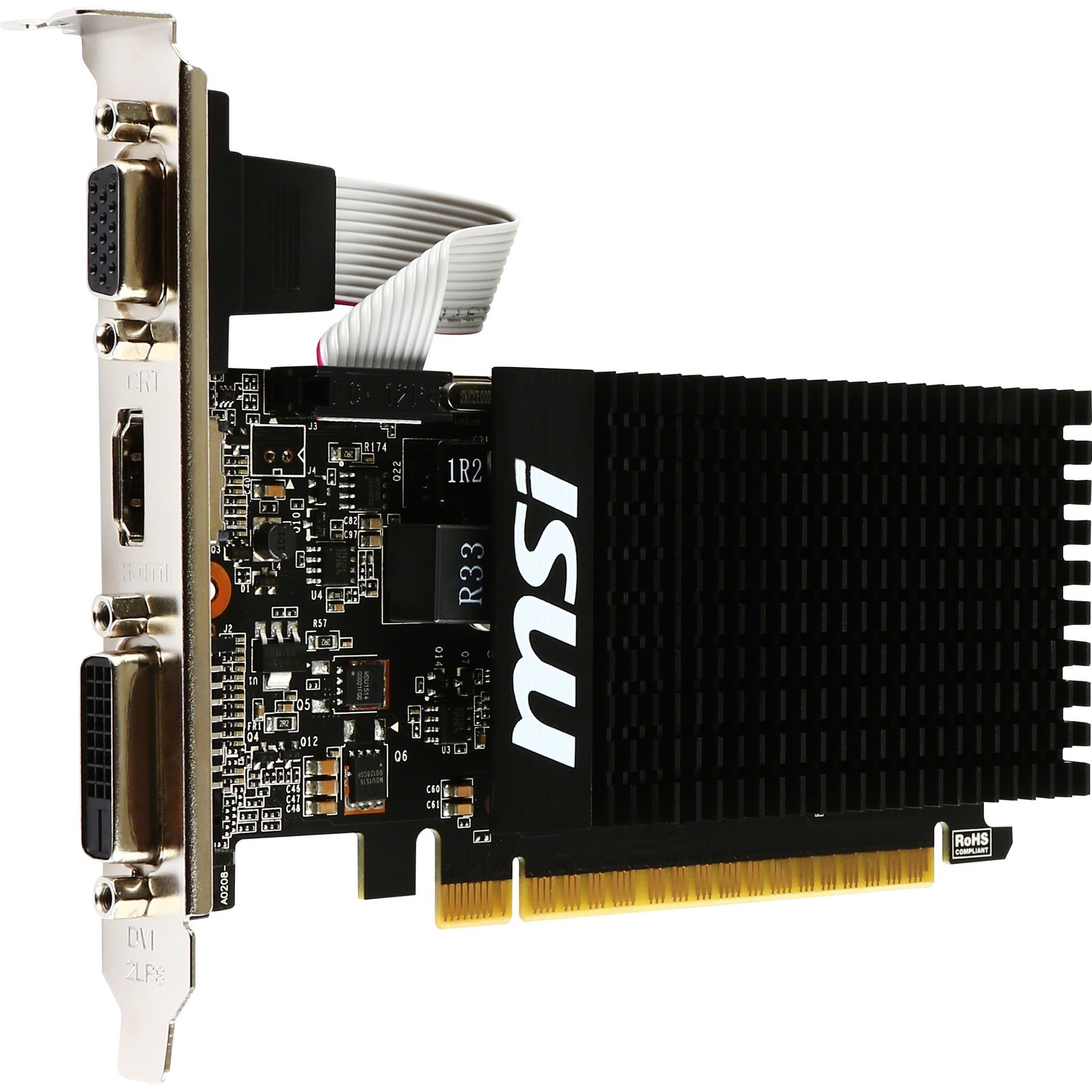 MSI GT 710 2GD3H LP Grafikkarte (VGA, DVI, HDMI, Low Profile)