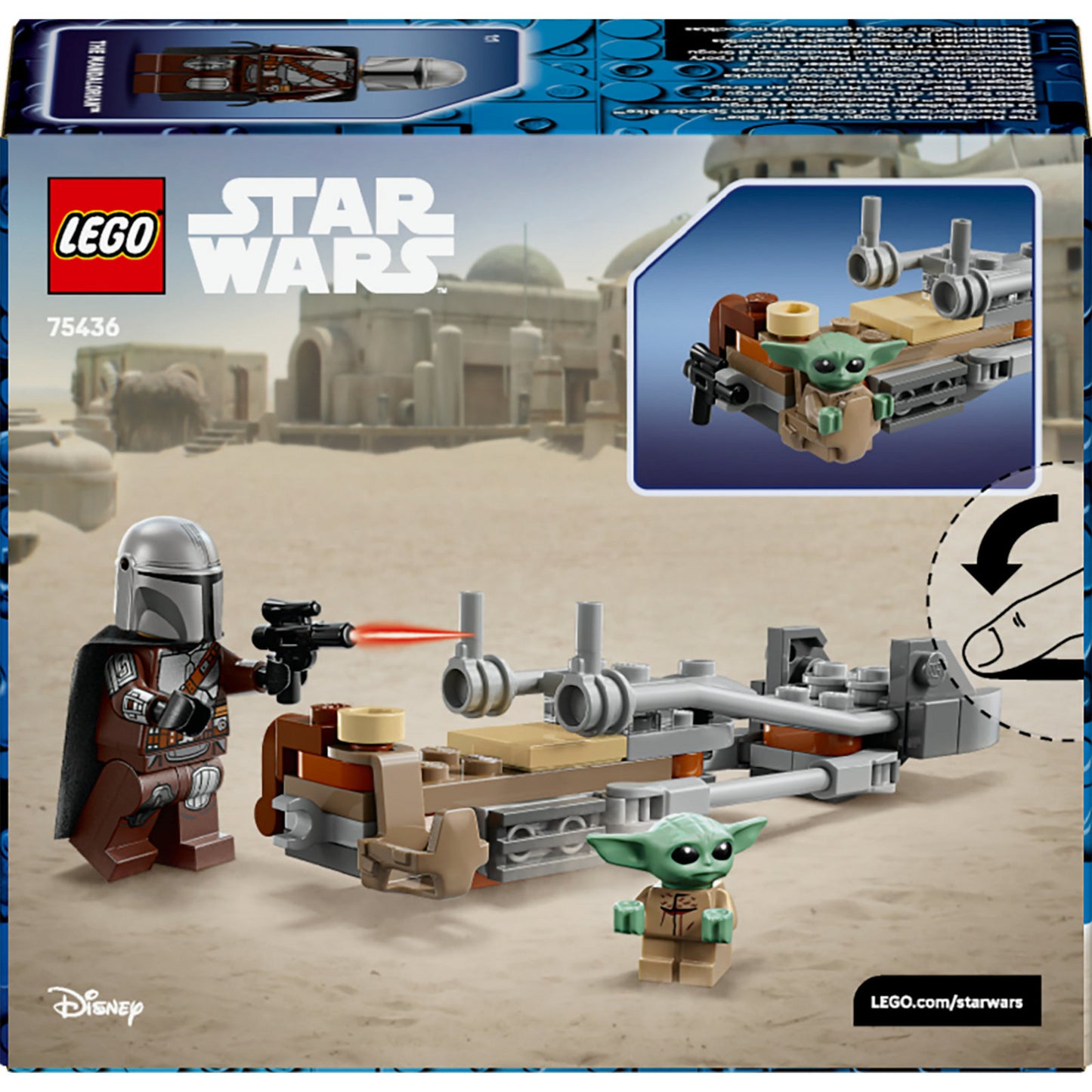 Lego Star Wars TM 75436 The Mandalorian und Grogus Speeder Bike | 2 Stk