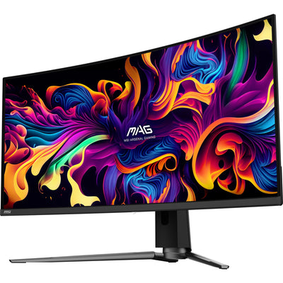MSI Mag 341CQP QD-OLED 34 gebogener Ultrawide-Gaming-Monitor (schwarz, 2x HDMI, Display-Port, 2x USB-A, USB-B, USB-C, 175 Hz)