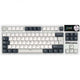 Royal Kludge S85 TKL kabellose Gaming-Tastatur (US-Layout, weiße Nacht, beige Schalter, 80 %, RGB, Hot-Swap, 2,4 GHz USB-C Bluetooth)