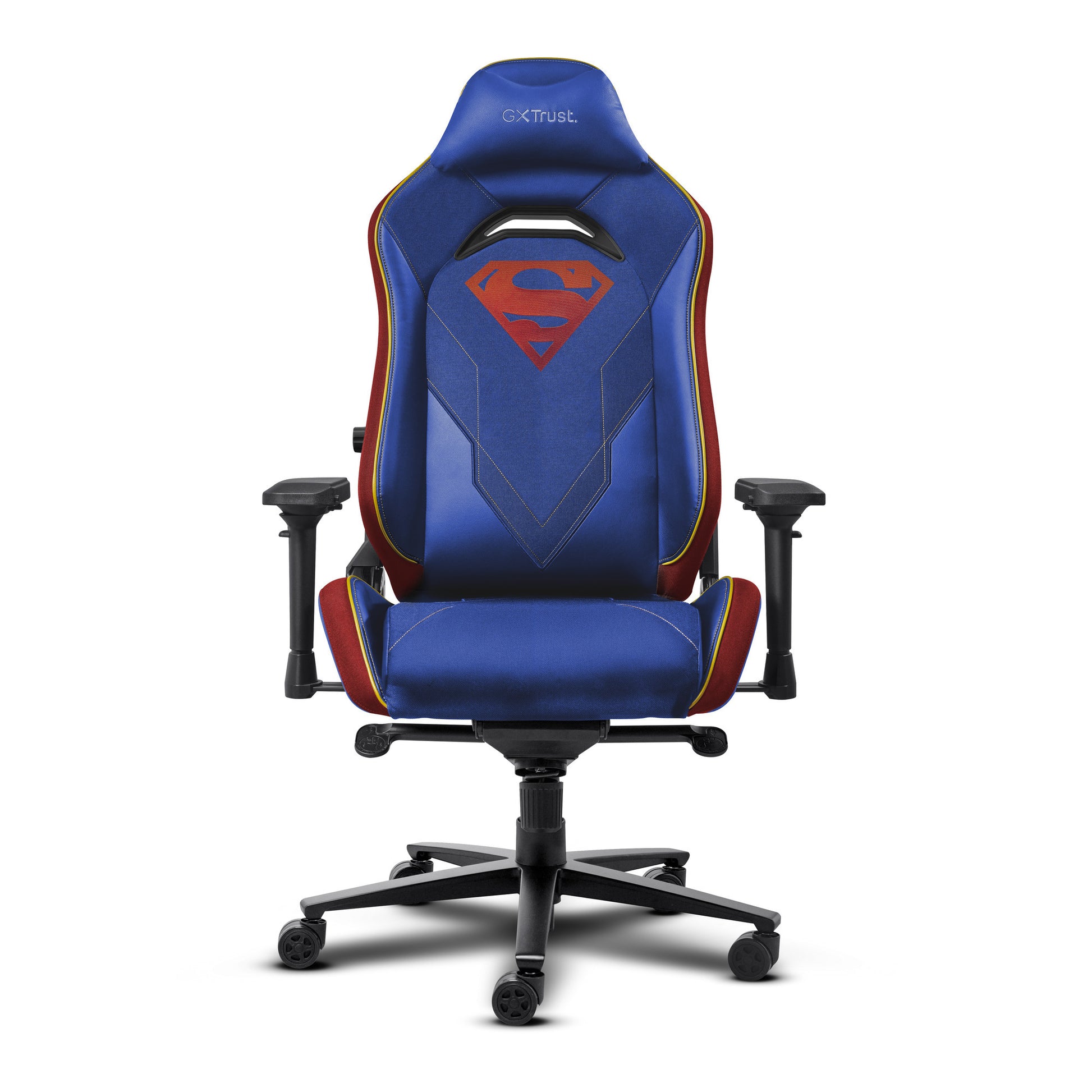 Trust GXT 721SM Ruya Pro Premium bequemer Gaming-Stuhl (Blau Rot)