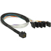 Delock Cable Mini SAS HD SFF-8643> 4 x SATA 7 PIN, 0,5 m