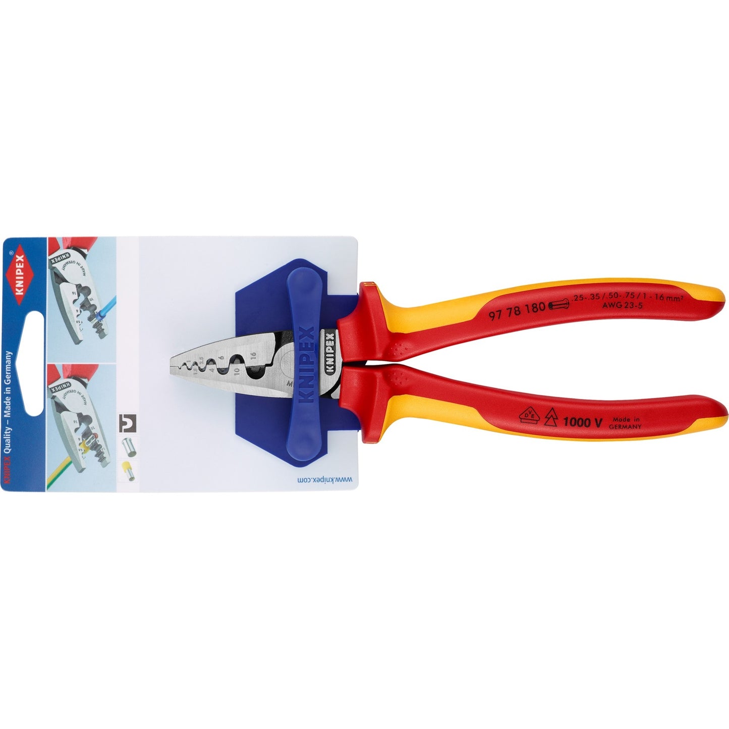 Knipex Krimptang für Veerindhulzen VDE 9778180