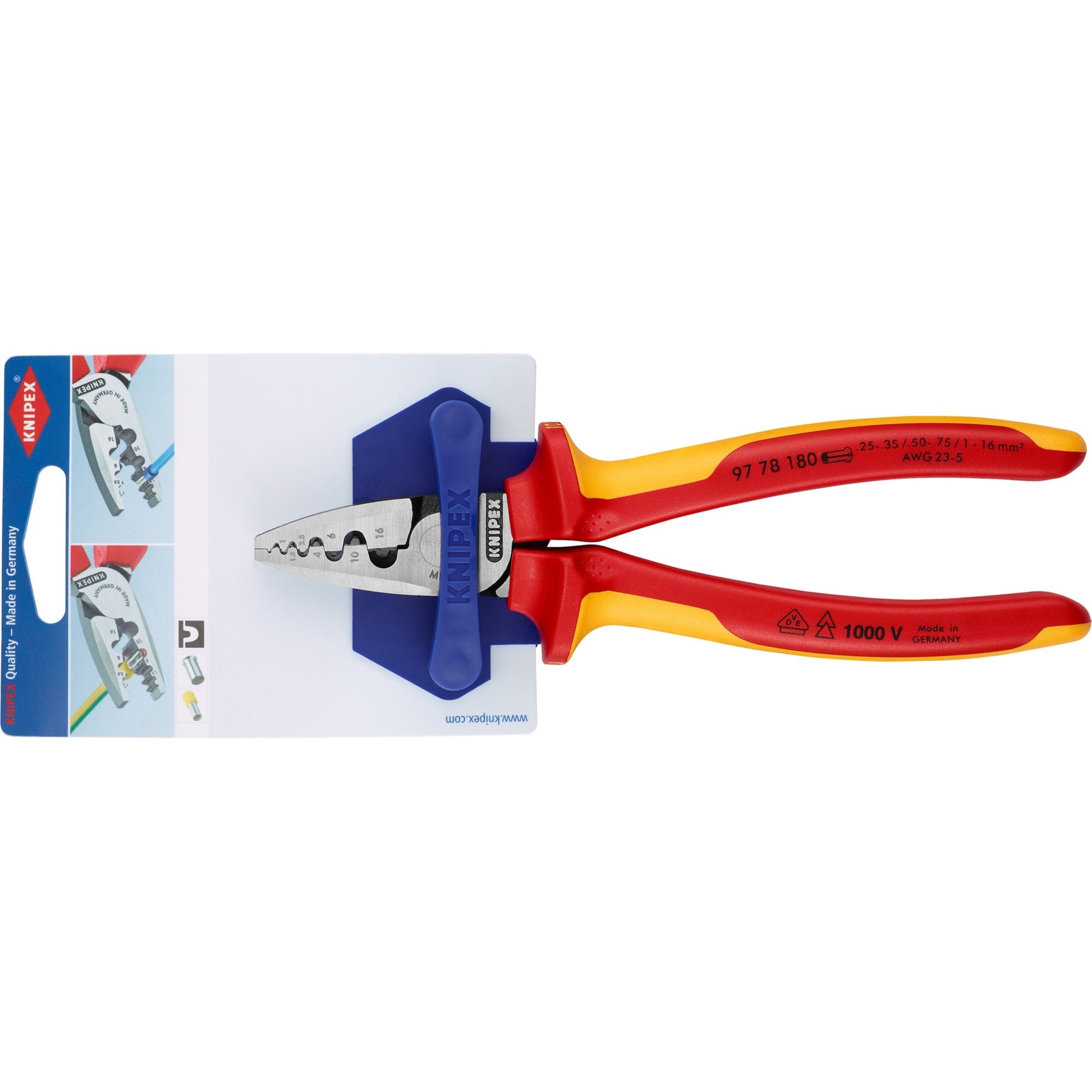 Knipex Krimptang für Veerindhulzen VDE 9778180