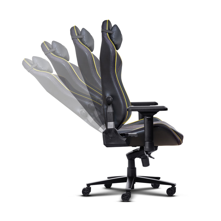 Trust GXT 721BM Ruya Pro Premium bequemer Gaming-Stuhl (Schwarz Gelb)