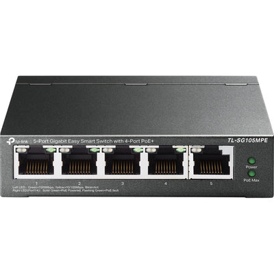 Tp-Link TL-SG105MPE 5-Port-Gigabit-Easy-Smart-Switch mit 4-Port-PoE+ (120 W PoE mit 30 W pro Port)
