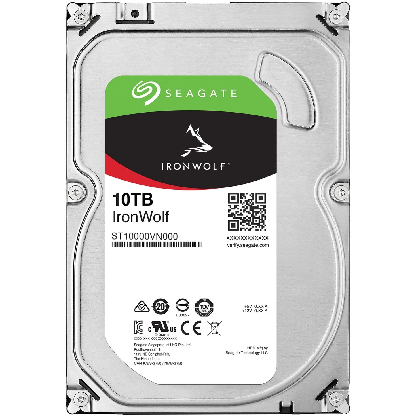 Seagate Ironwolf, 10 TB Festplatte (ST10000VN000, SATA 600, 24 7)