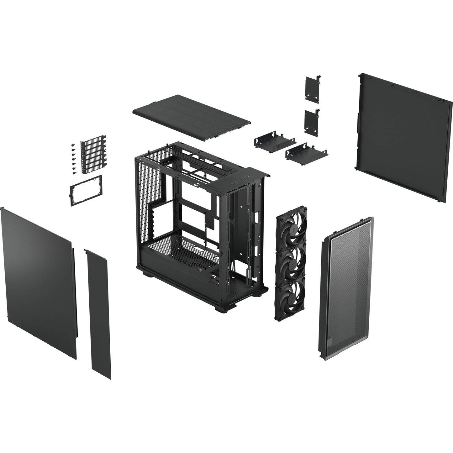 Fractal Design Epoch XL solides Midi-Tower-Gehäuse (schwarz | 2x USB-A | 1x USB-C)