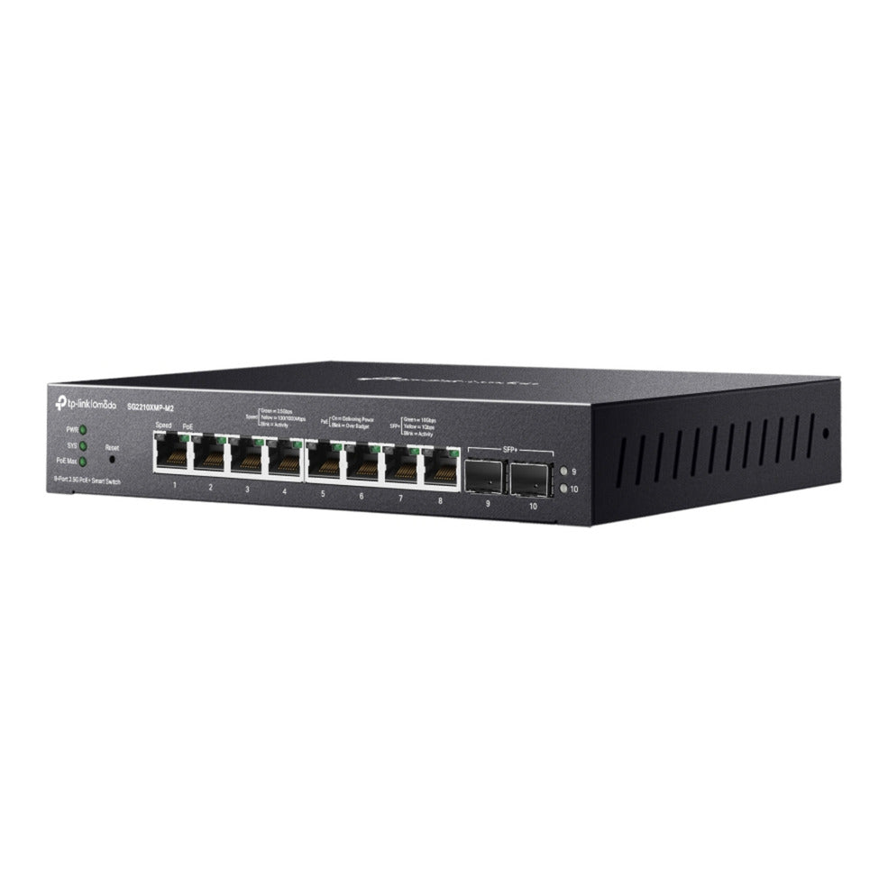 Tp-Link Omada SG2210XMP-M2 8-Port 2,5GBase-T Smart Switch (schwarz, 8x PoE+, 2x 10GE SFP+)