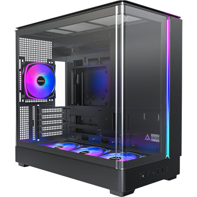Montech King 15 Pro Midi-Tower-Gehäuse (schwarz | 2x USB-A | 1x USB-C | RGB | Fenster)