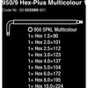 WAA 950 9 Hex-Plus Multicolour 1 Stift Keys Set, Metr