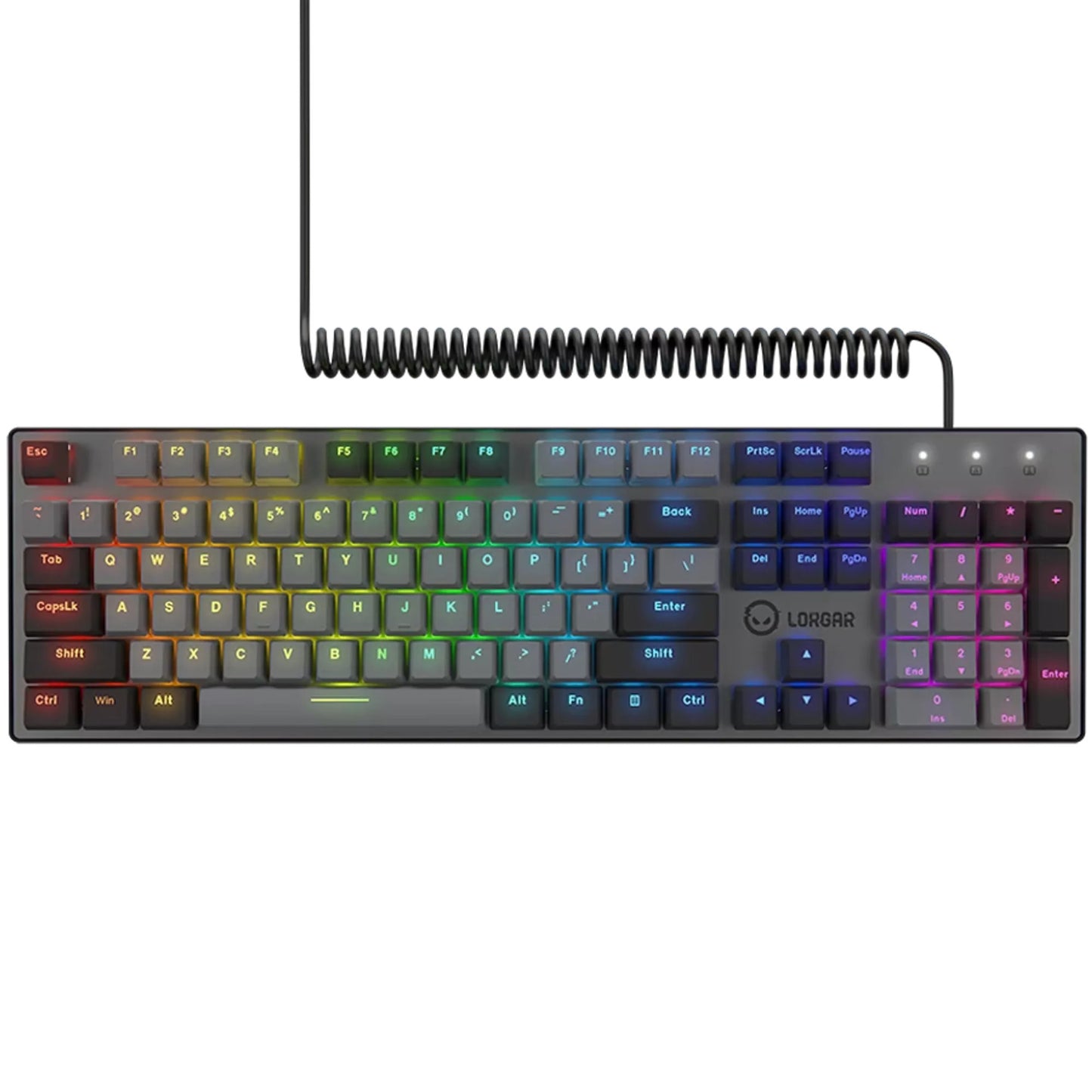 Lorgar Azar 514, Gaming-Tastatur (Schwarz, US-Layout, Logar Dream, RGB)