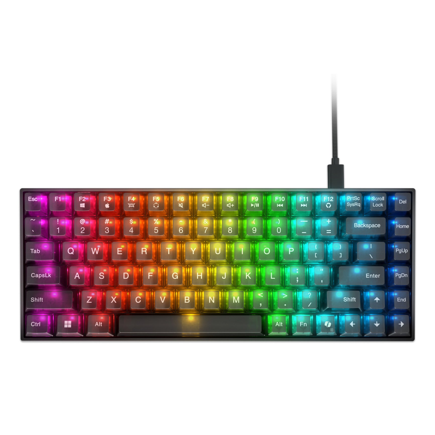 Lenovo Legion K510 Mini Pro RGB mechanische Gaming-Tastatur (schwarz, US-Layout (QWERTZ), 75 %, brauner Schalter, Hot-Swap, USB)