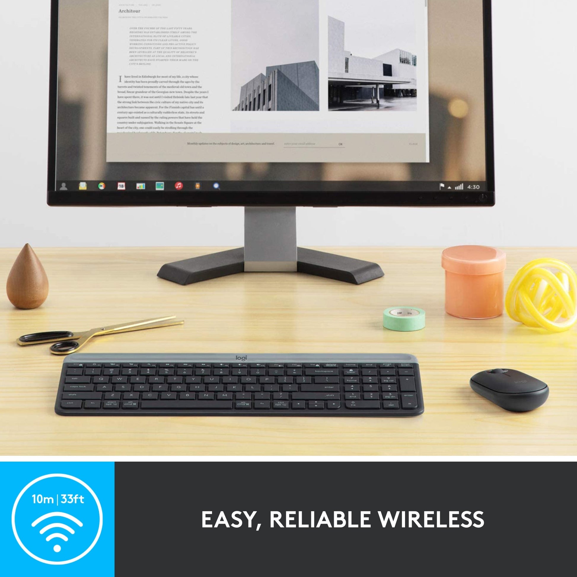 Logitech MK470 Slim Kabellose Tastatur-Maus-Kombination