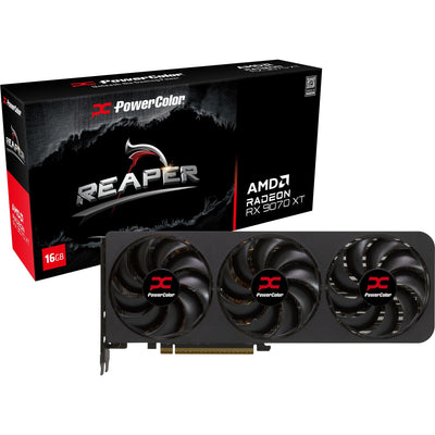 Powercolor Radeon RX 9070 XT Reaper 16GB GDDR6 Grafikkarte (schwarz, RDNA4, GDDR6, 3x Display Port, 1x HDMI)