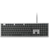 Kensington KB515 EQ USB-C USB-A kabelgebundene Tastatur (grau, US-internationales Layout (QWERTY), Scherenschalter, 100 %)